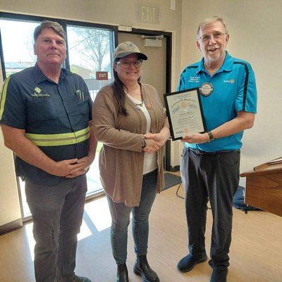 Veronica Bright Butler being welcomed as a new club member