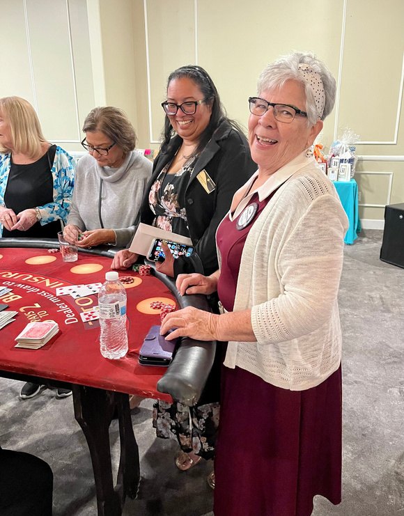 Members enjoying the blackjack tables