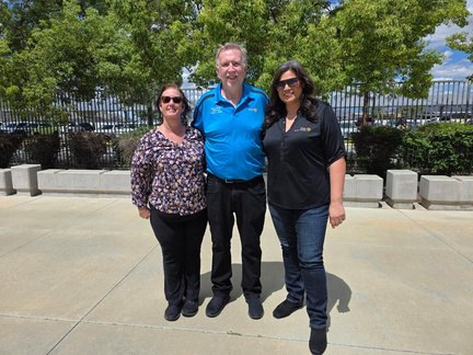 Doug, Lisa, and Sabrina at the District Training Assembly in Hemet on April 11